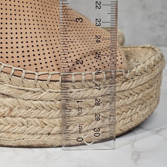 Marc Fisher Lannie Platform Espadrille Heel Ankle Strap Tan Women's 9 - Picture 9 of 14